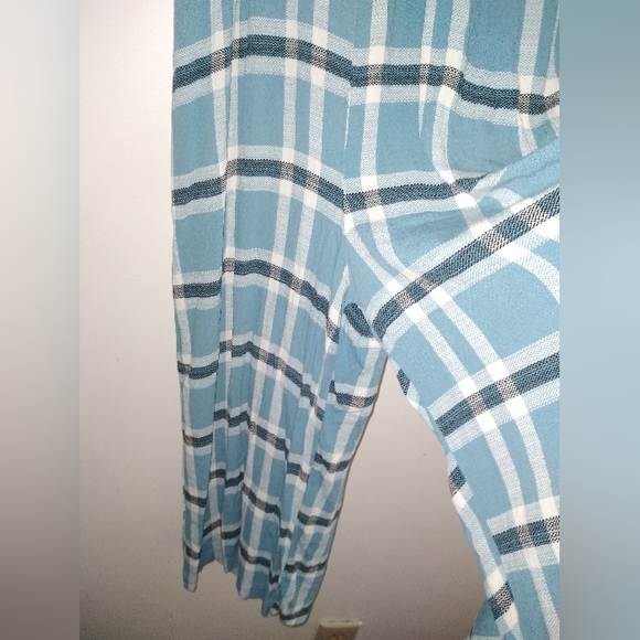 Wild Fable Wrap Front Blue Plaid Jumpsuit, Size M - Picture 5 of 14